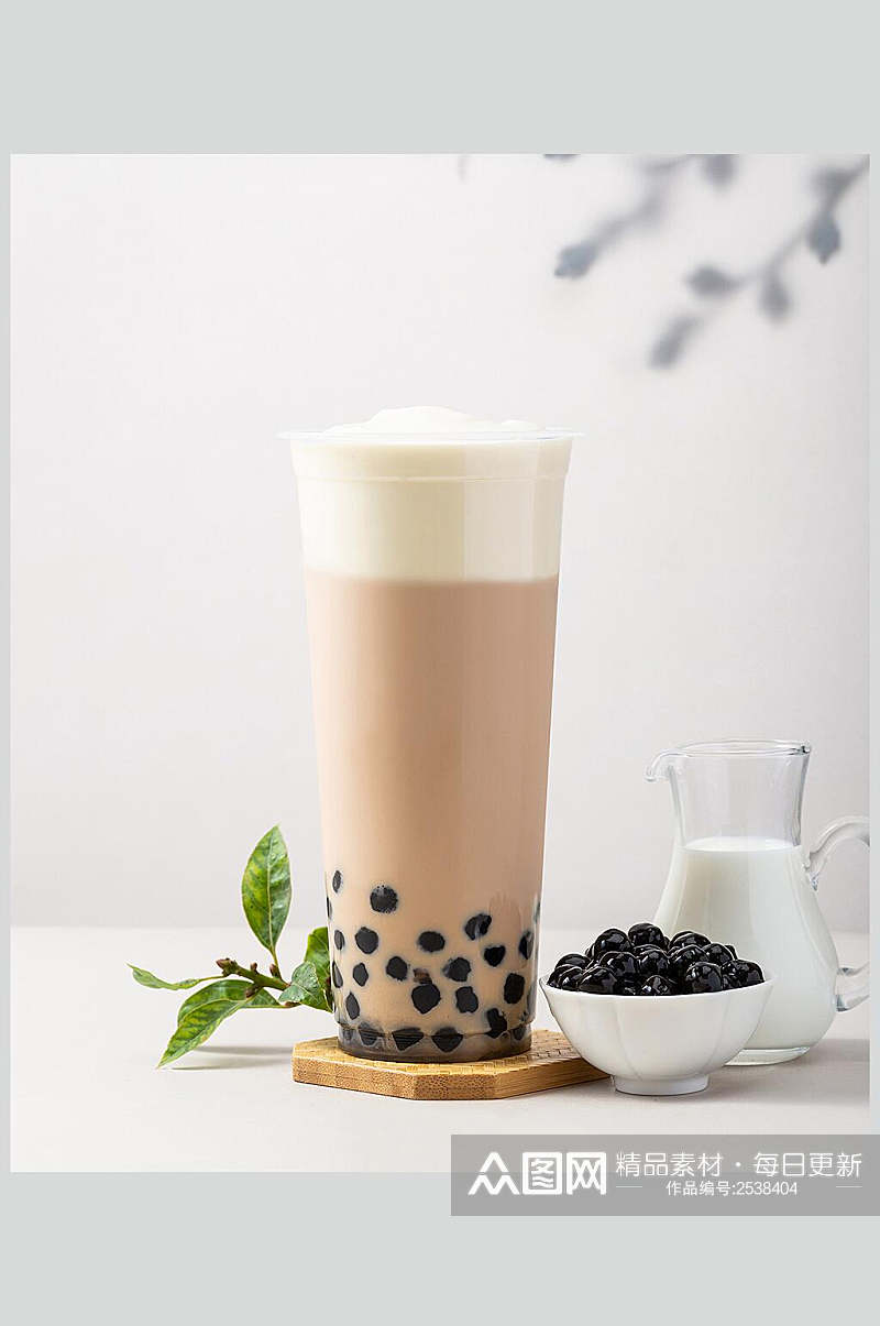 奶盖奶茶食品高清图片素材