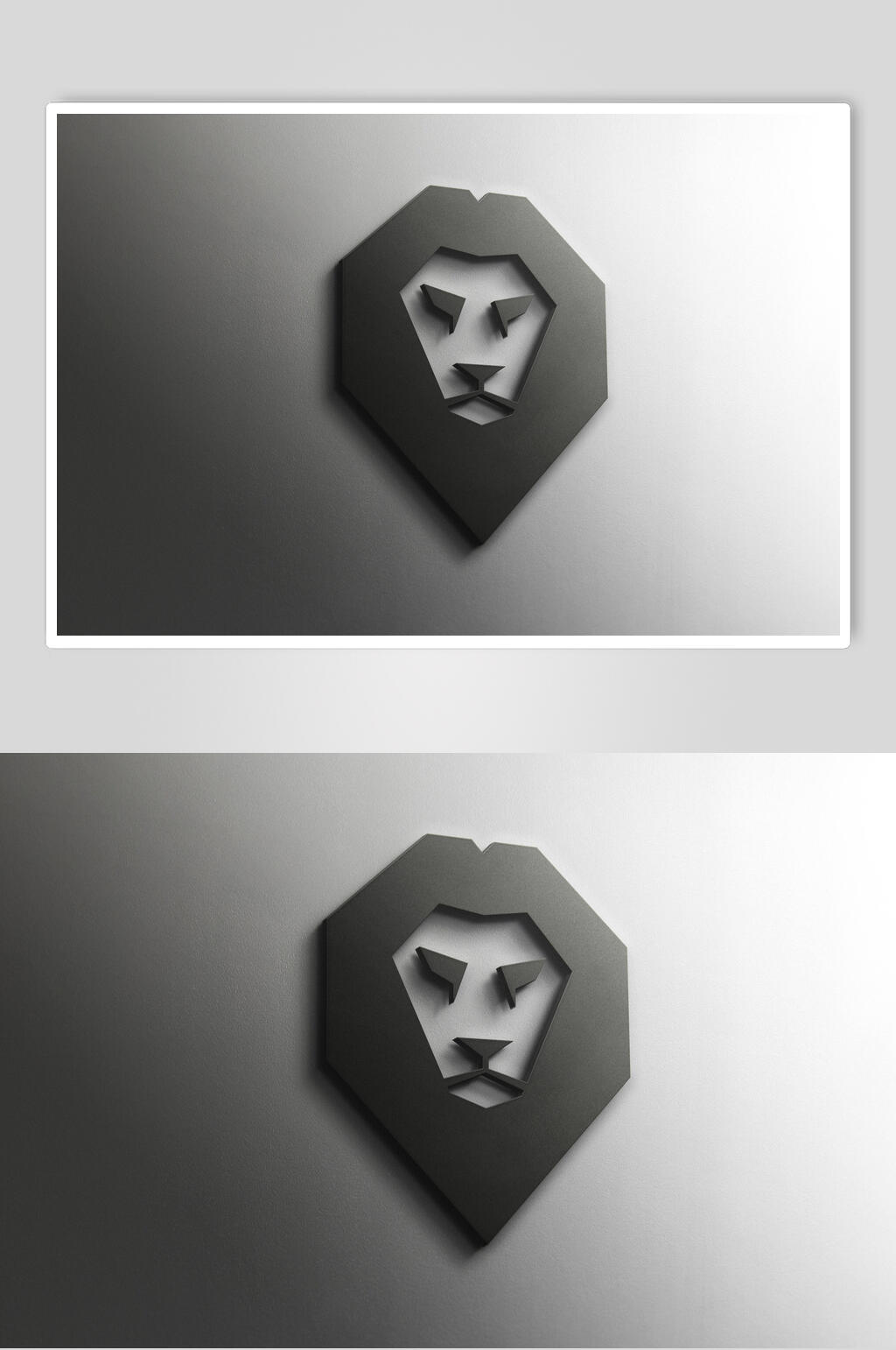 高级经典黑色品牌LOGO样机素材