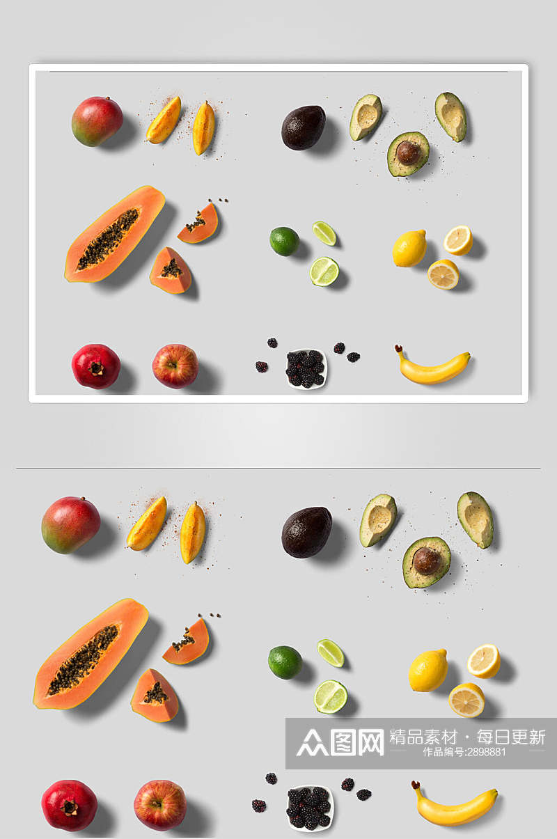水果食品包装餐具场景整套VI样机素材