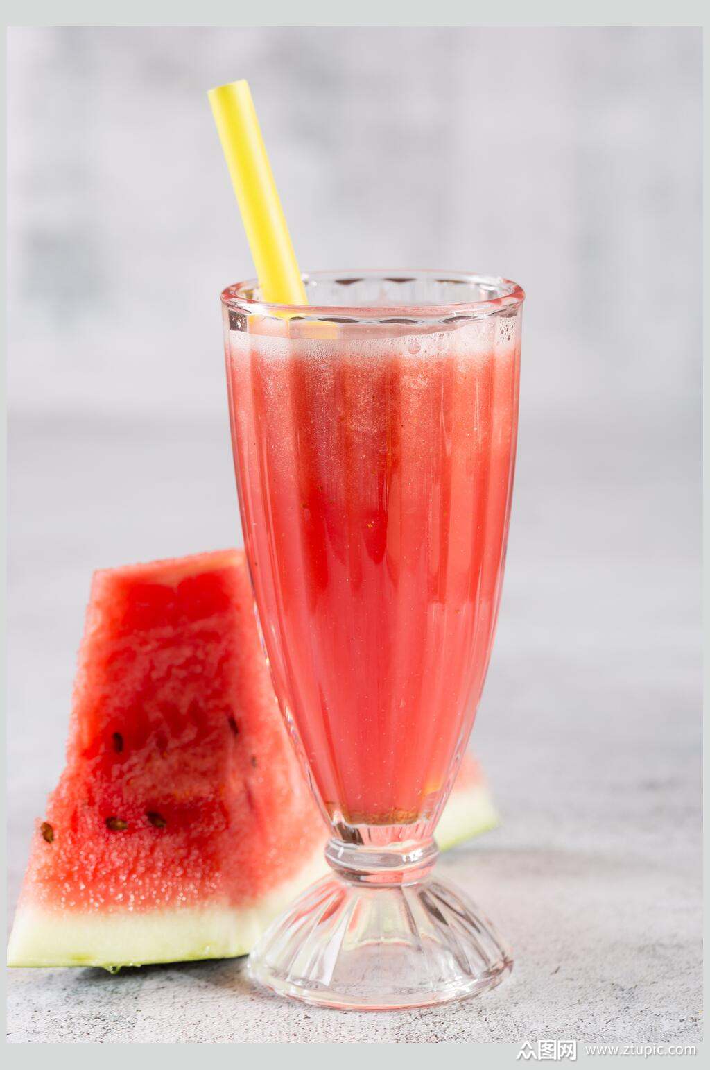 西瓜汁奶茶食品高清图片