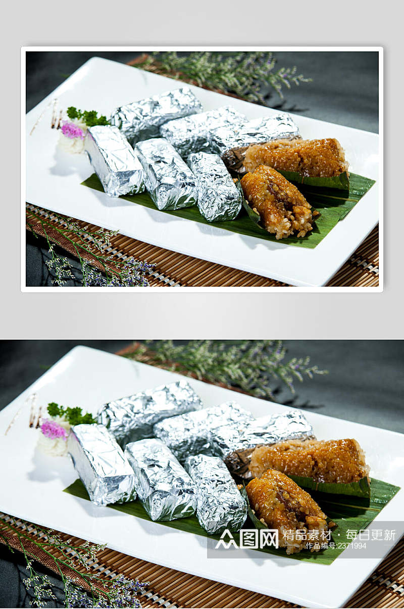新鲜粽子食品图片素材