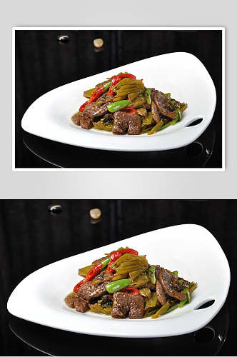 酸菜炒猪肝食品图片