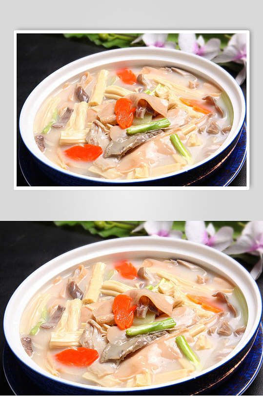 鱿鱼烩三鲜美食图片