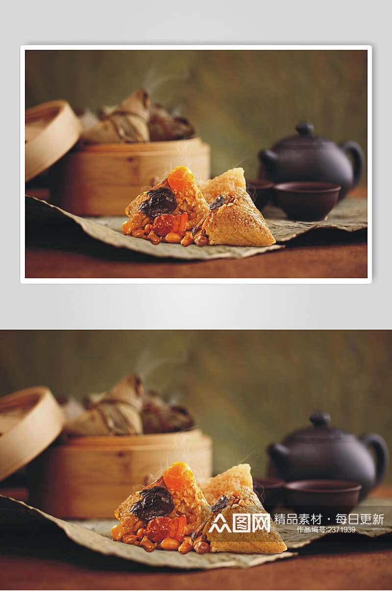 新鲜美味粽子美食图片素材