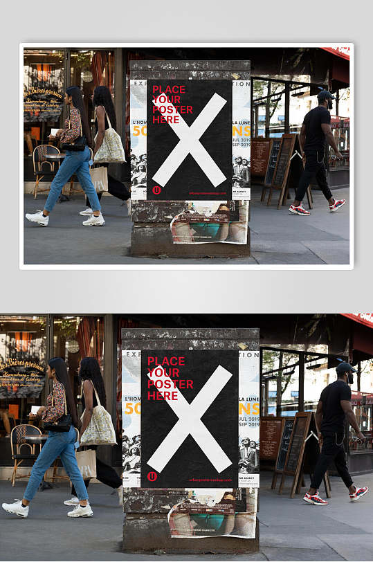 创意欧美街头海报样机
