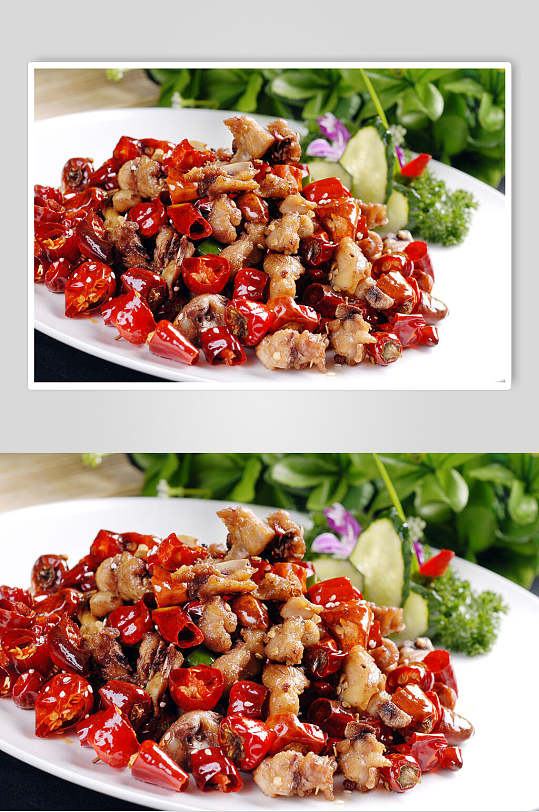新鲜美味辣子鸡餐饮图片
