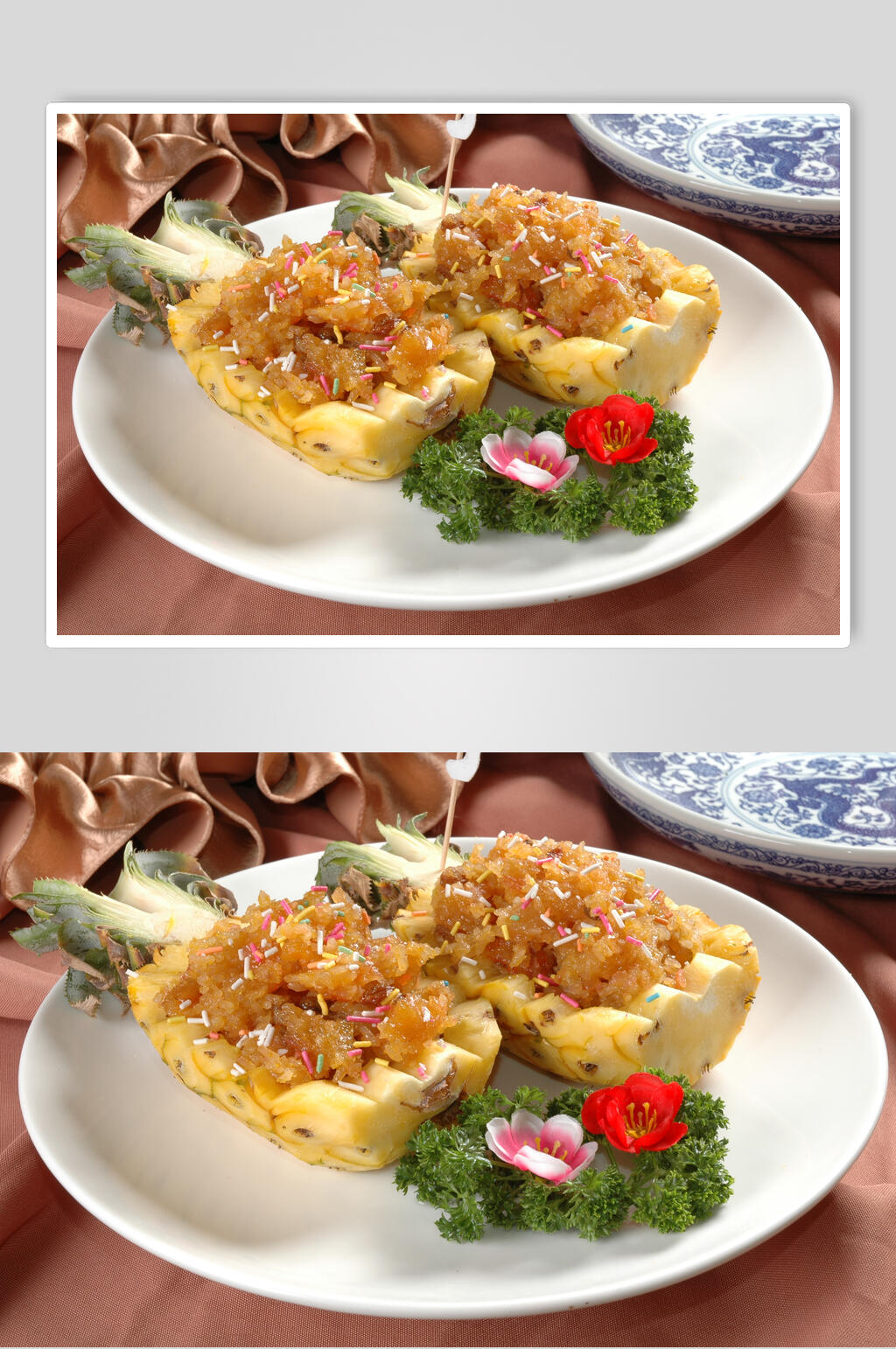 云南傣家菠萝饭食品高清图片素材