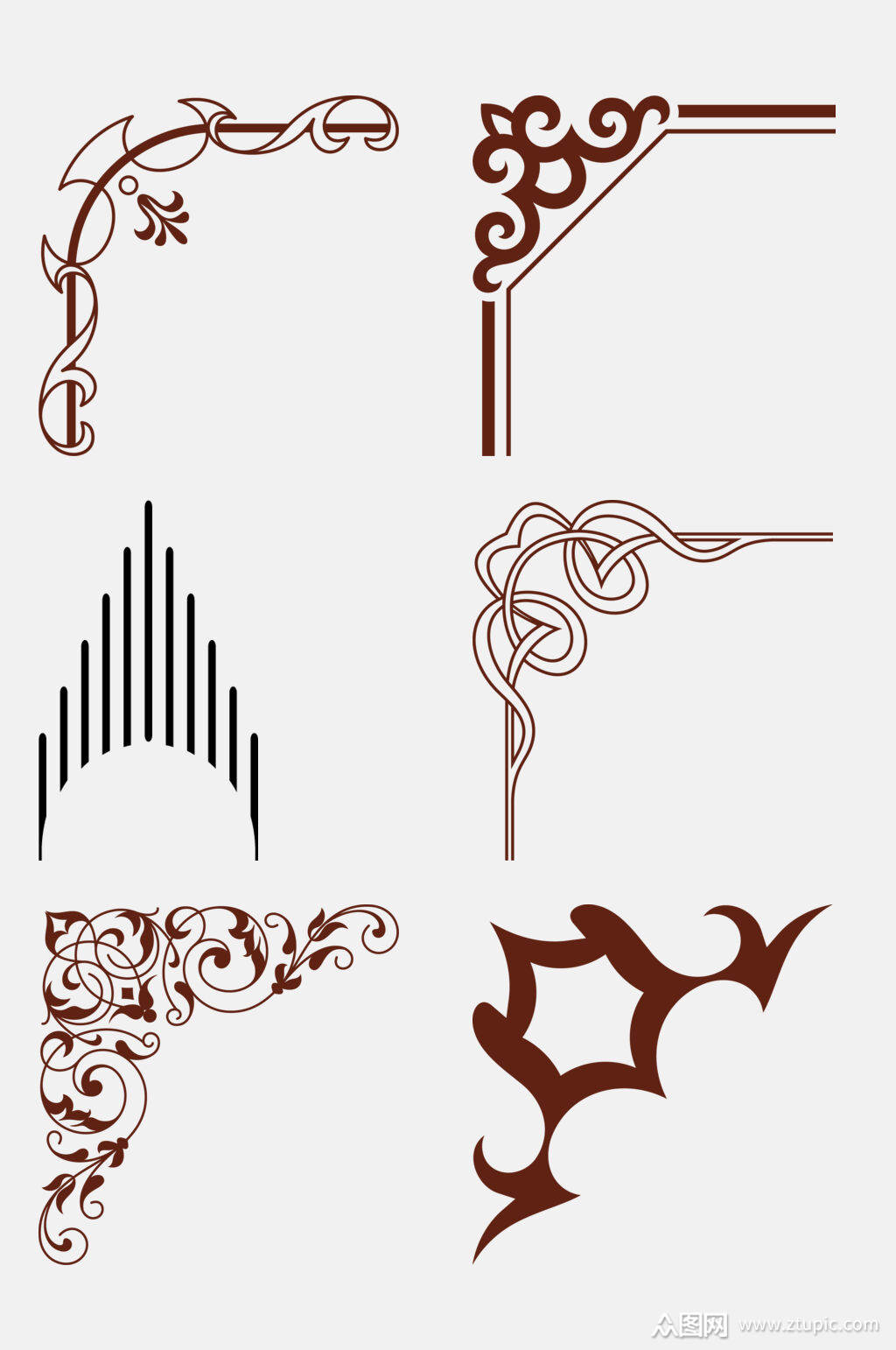 简约大气复古边框免抠元素素材