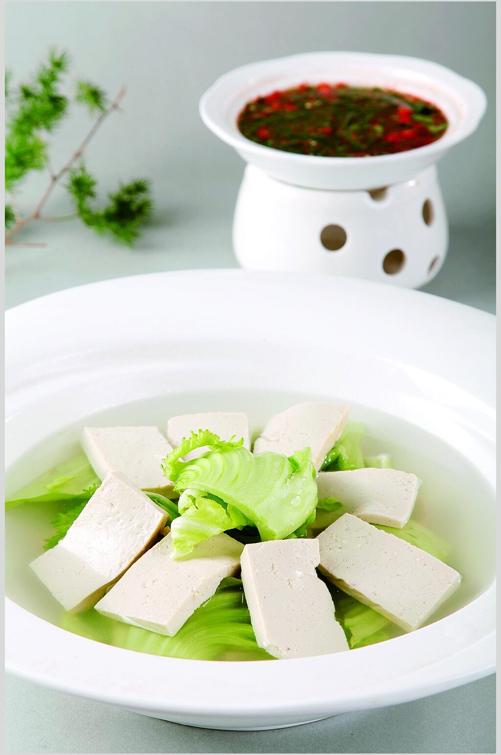 蘸水芹菜豆腐食品图片素材