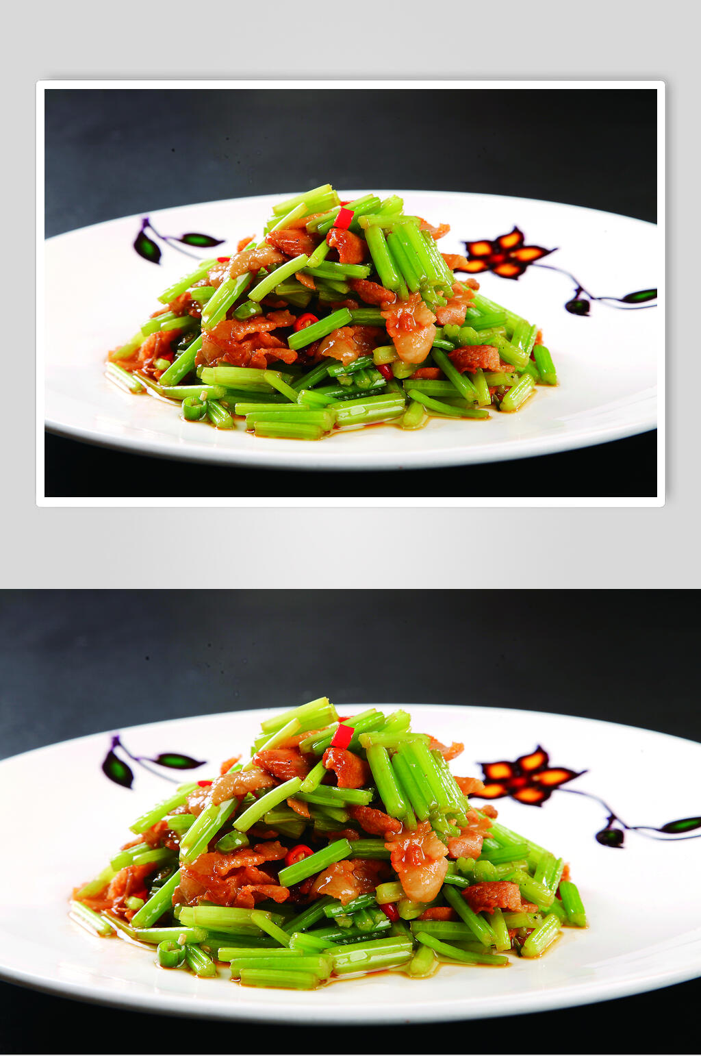 美味小炒芹香肉图片素材
