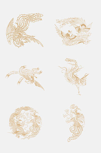 中国风传统龙纹免抠素材