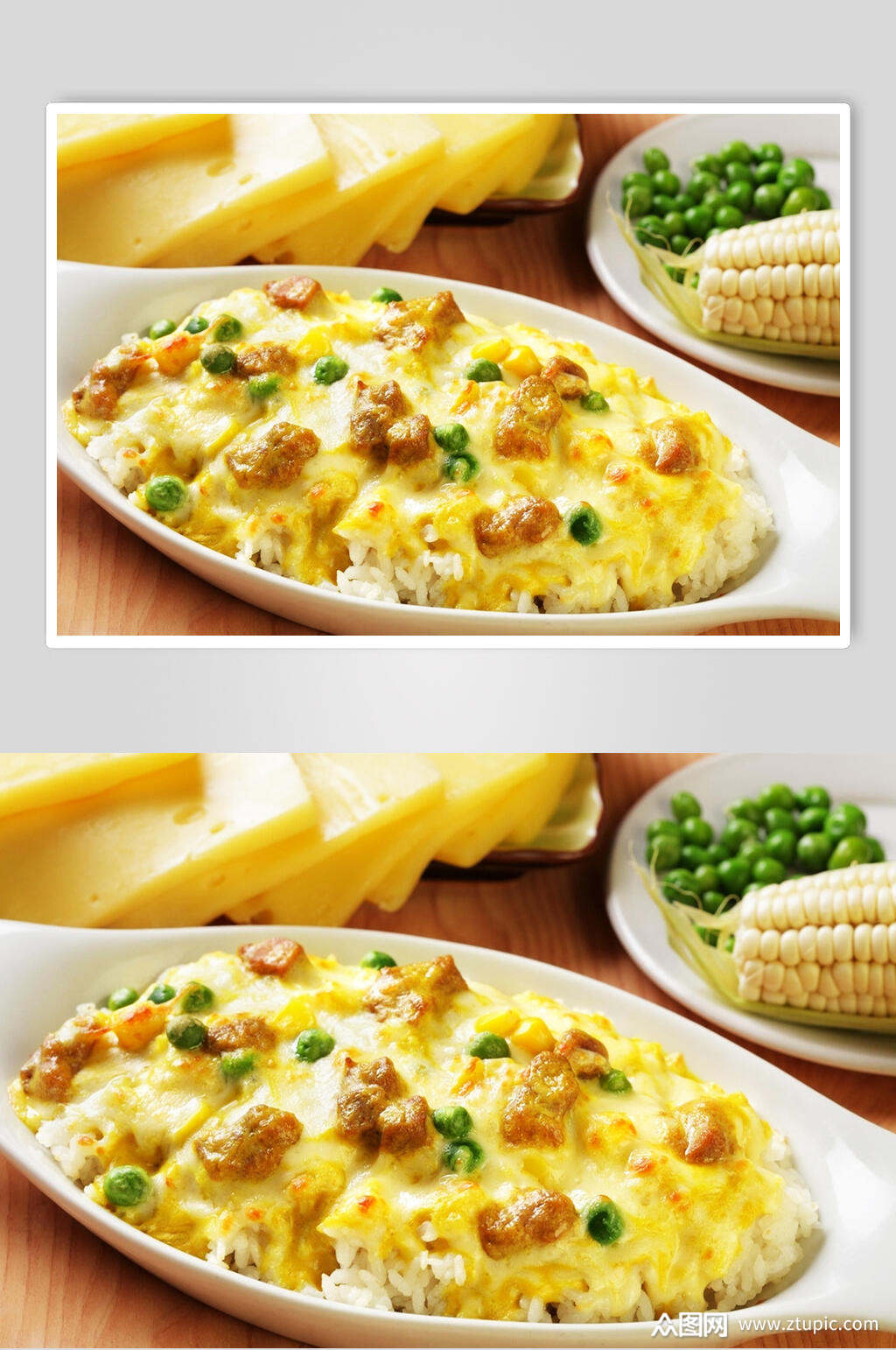 芝士咖喱牛肉焗饭食品高清图片素材