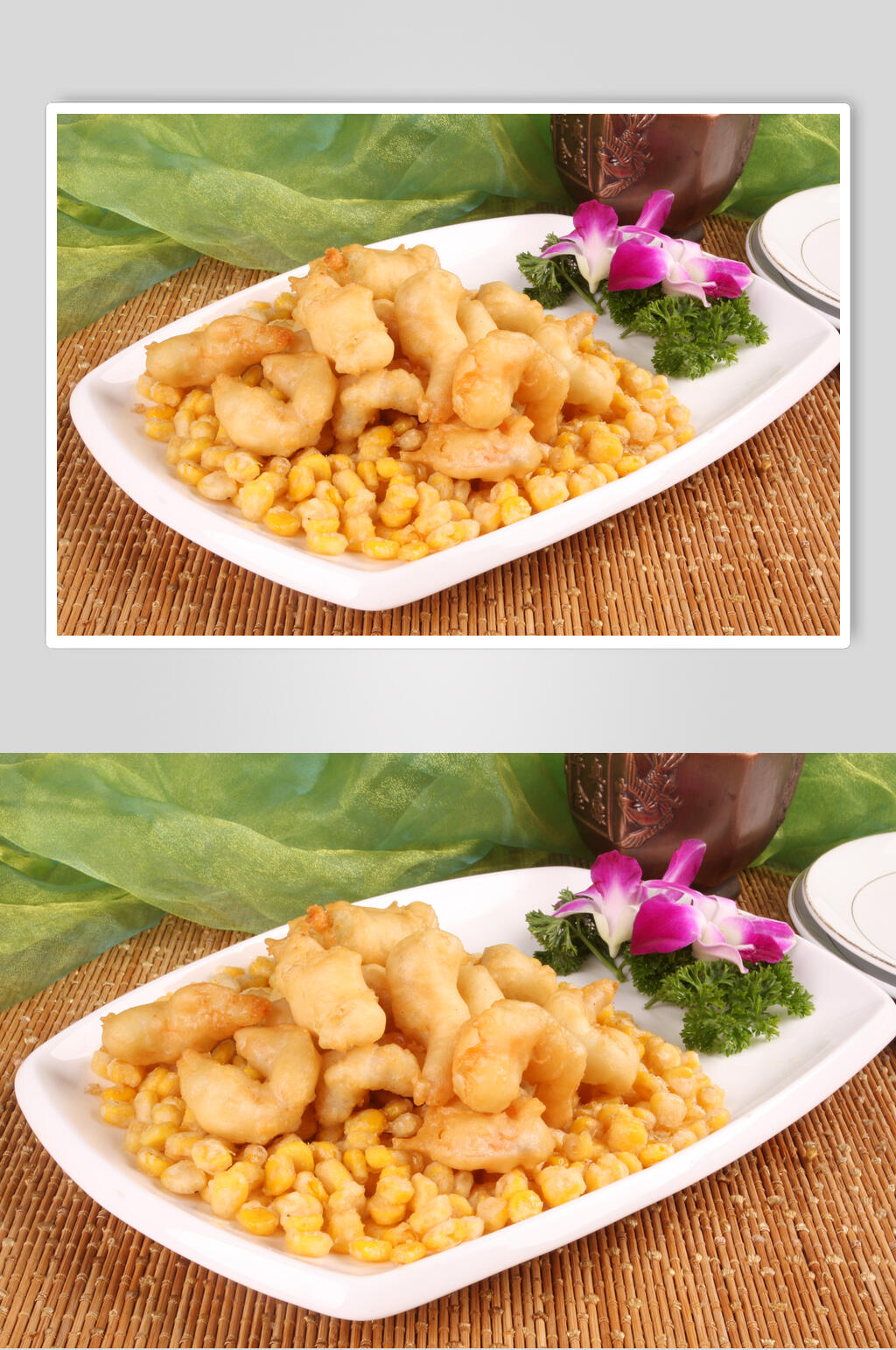 玉米虾仁食物图片素材
