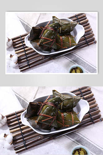 美味三角粽子美食图片