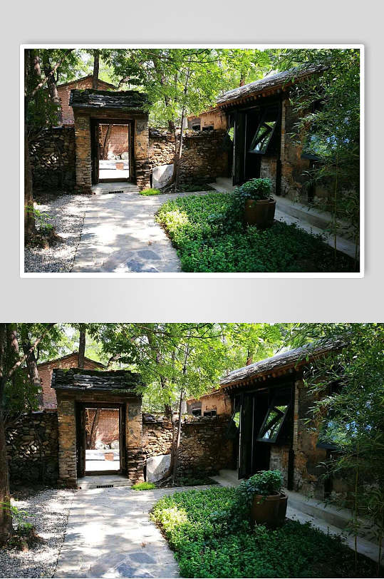 复古北京民宿院子图片