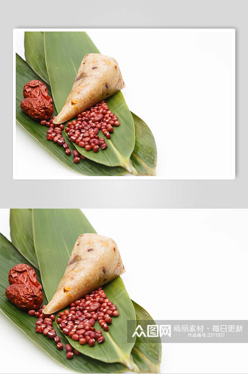 红豆红枣粽子美食图片素材
