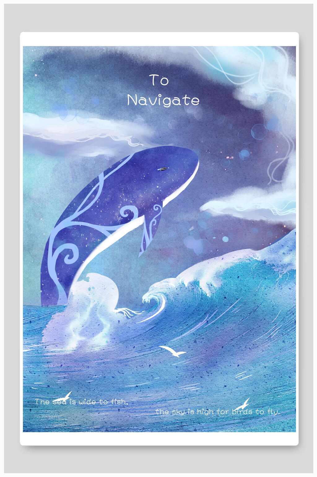 动漫蓝鲸梦幻海洋图片图片