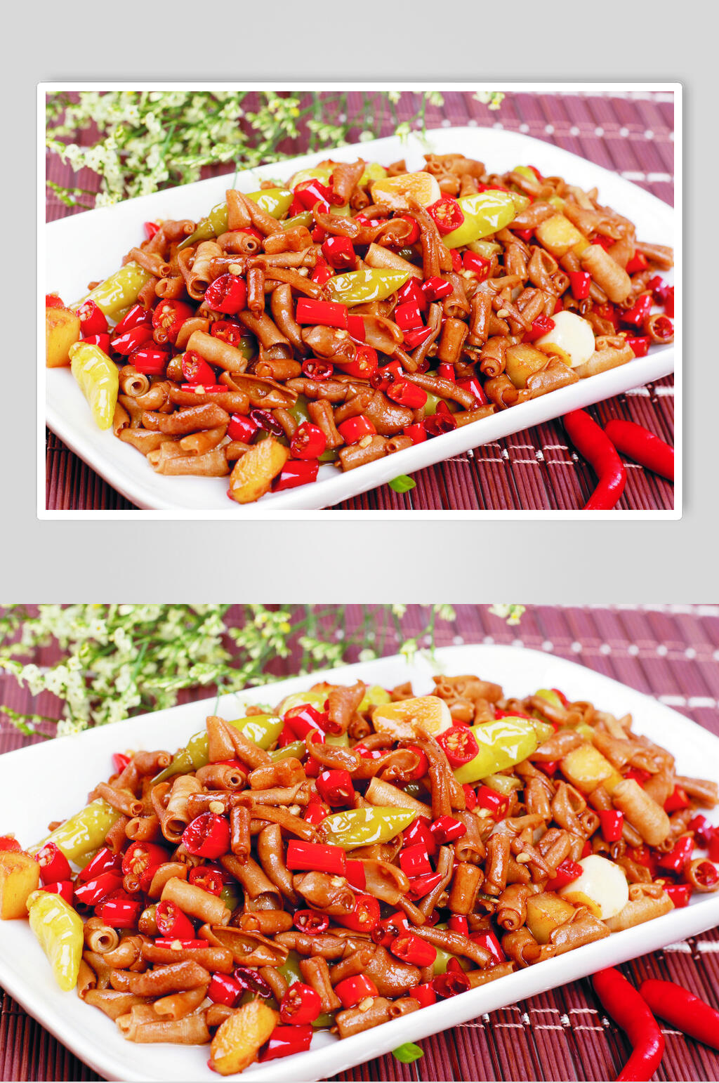子椒爆鹅汤食物图片素材