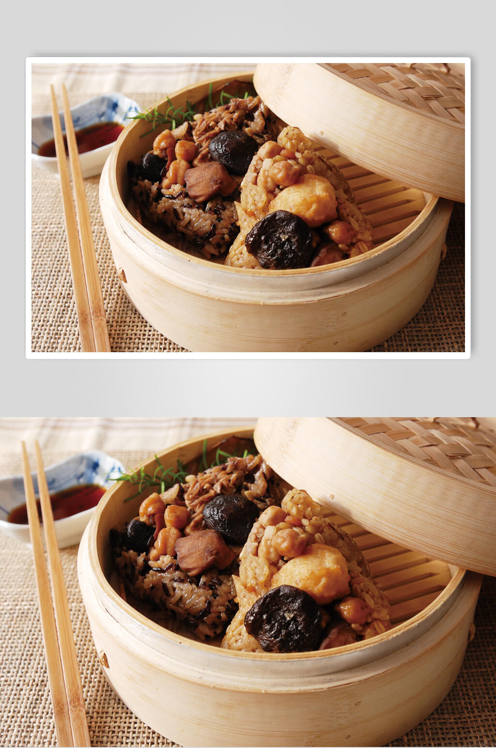 板栗鲜肉粽子美食图片素材
