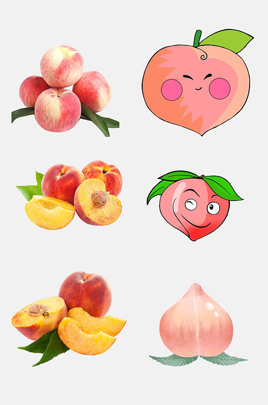 桃子卡通元素-桃子卡通元素图片-桃子卡通元素素材下载-众图网