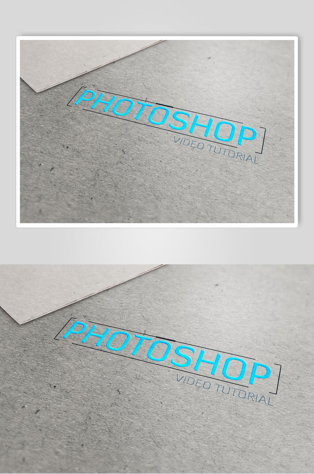 蓝色简洁商务LOGO样机素材