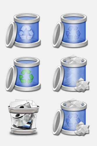 高端垃圾桶图标免抠元素