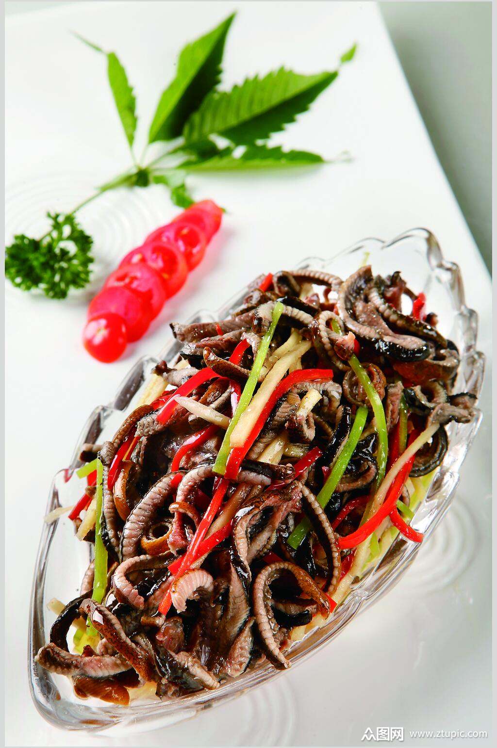 鲜香美味五彩鳝丝图片