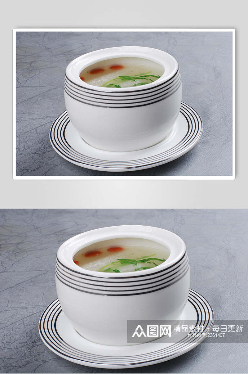 竹荪三丝汤食物图片素材