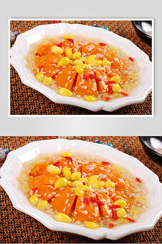 银杏酿南瓜食品图片