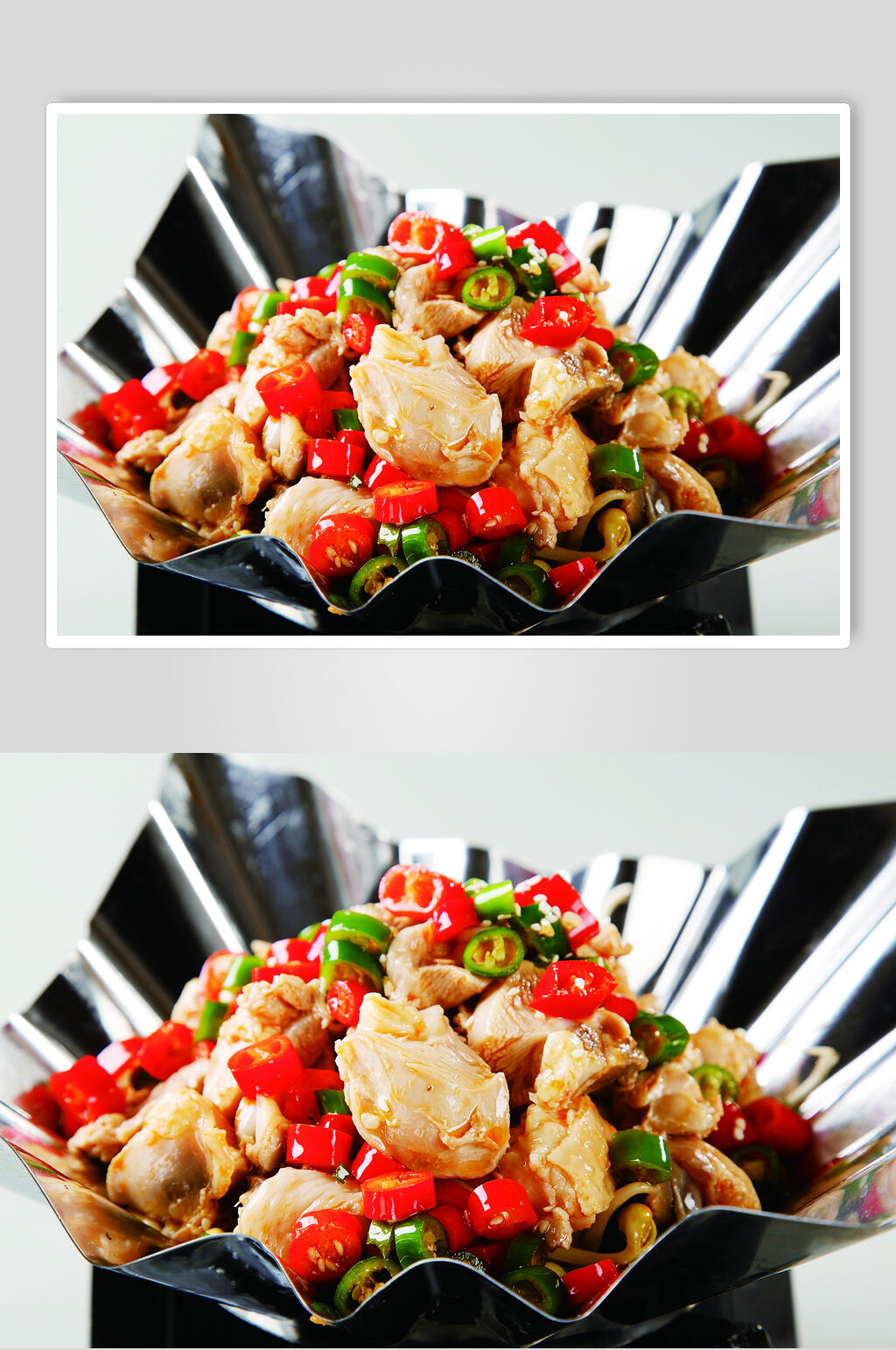 纸锅小炒鸡食品图片素材
