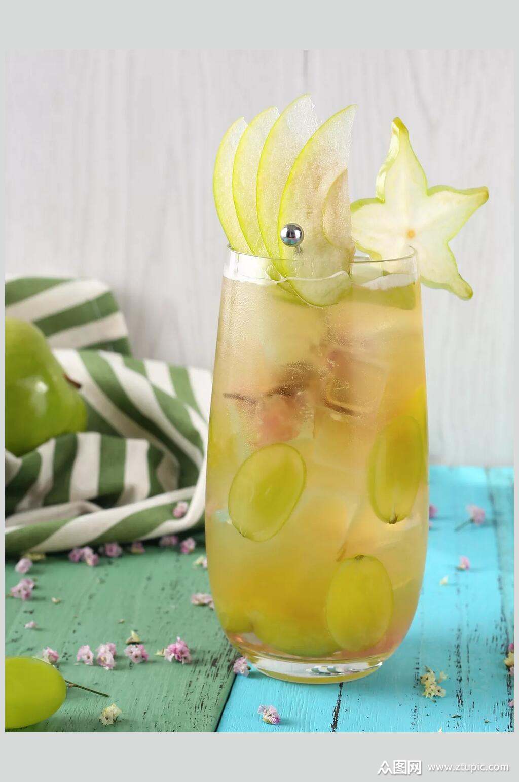 新鲜美味水果茶奶茶食品高清图片