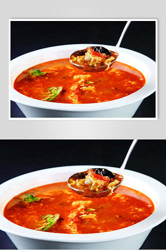 原汁西红柿蛋汤食物图片