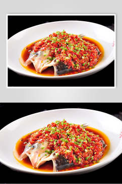 湘菜剁椒鱼头美食图片
