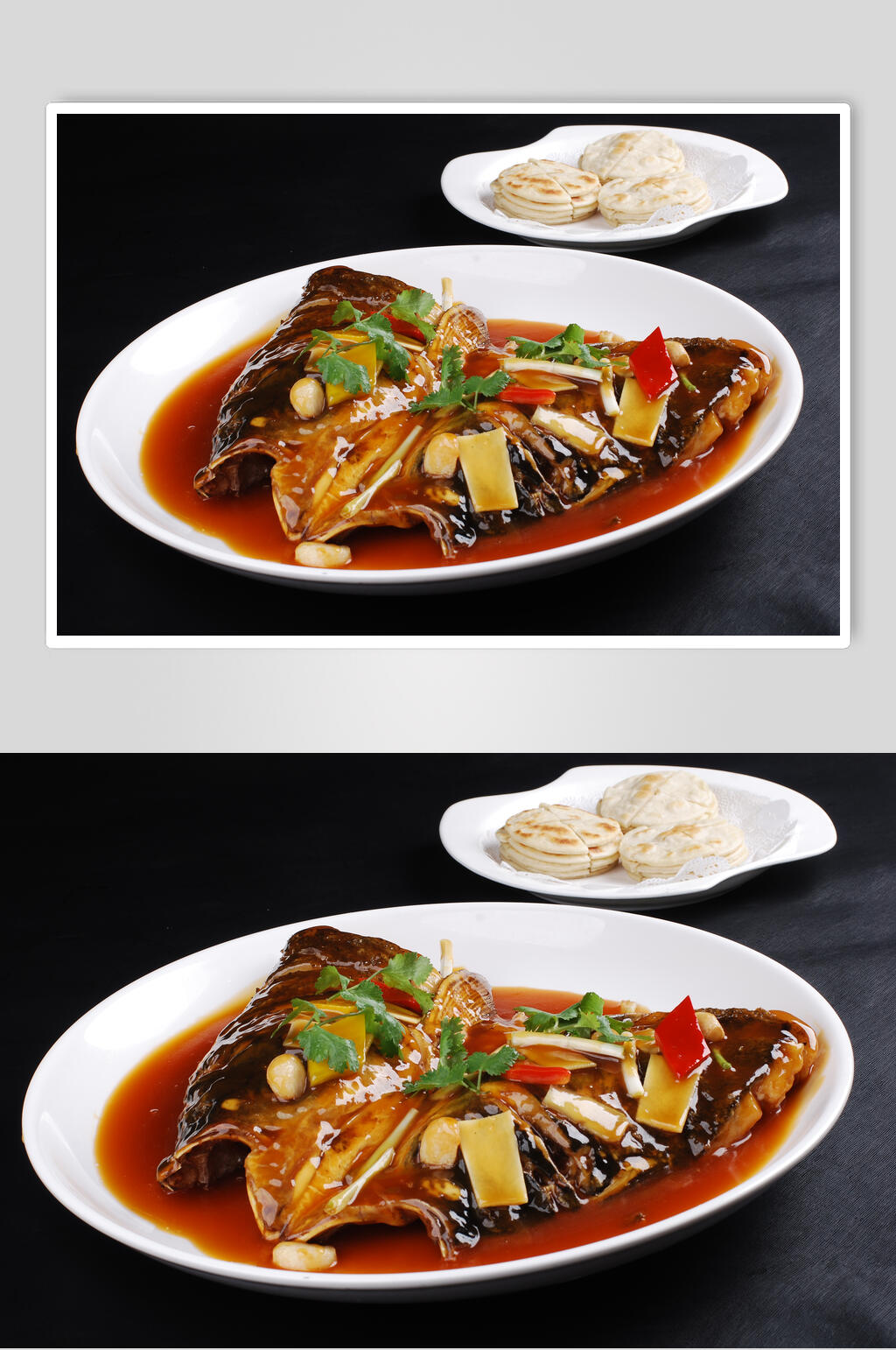 鲜香鱼头泡饼美食图片素材
