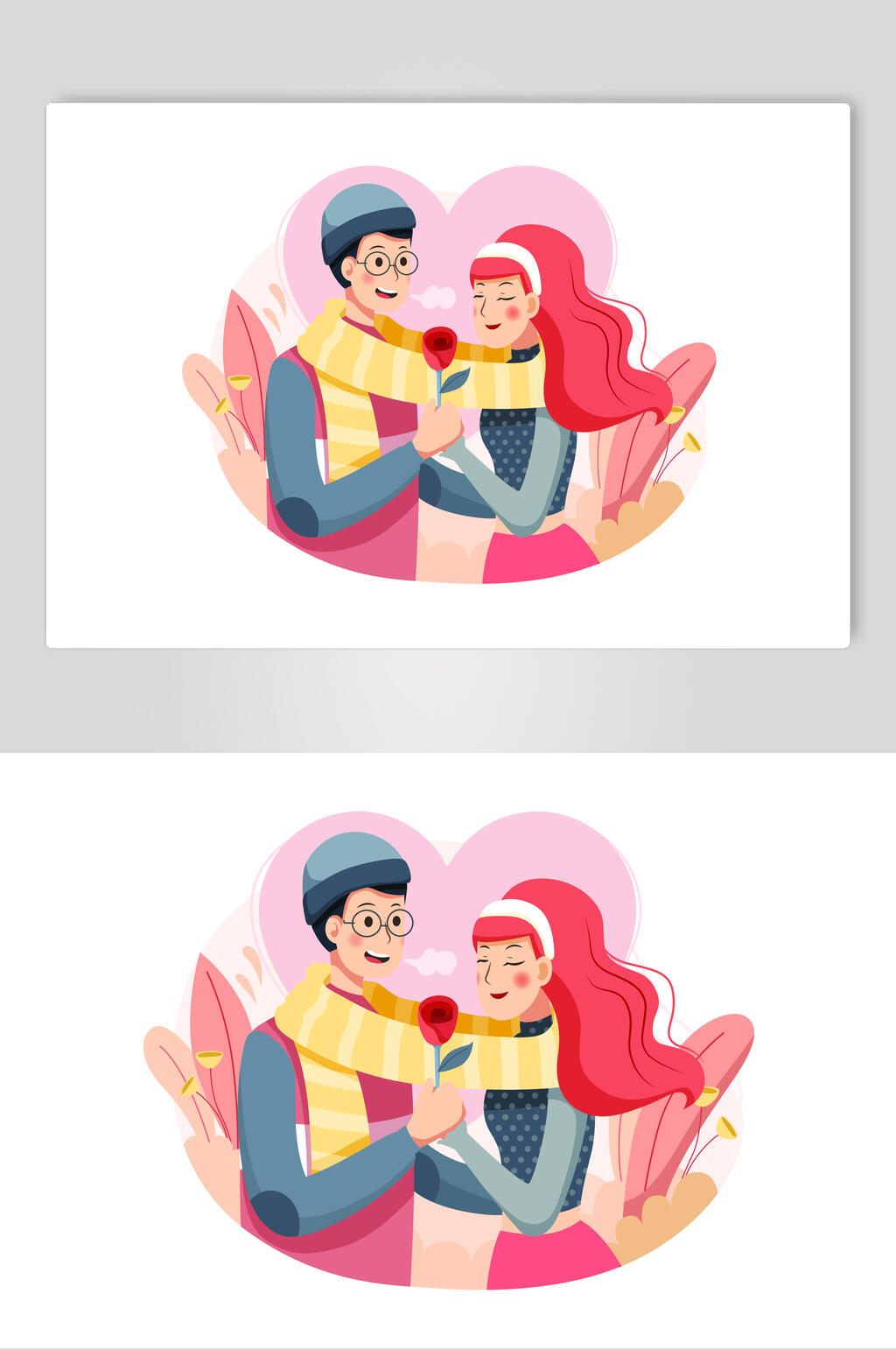 对话人物生活场景插画矢量素材素材