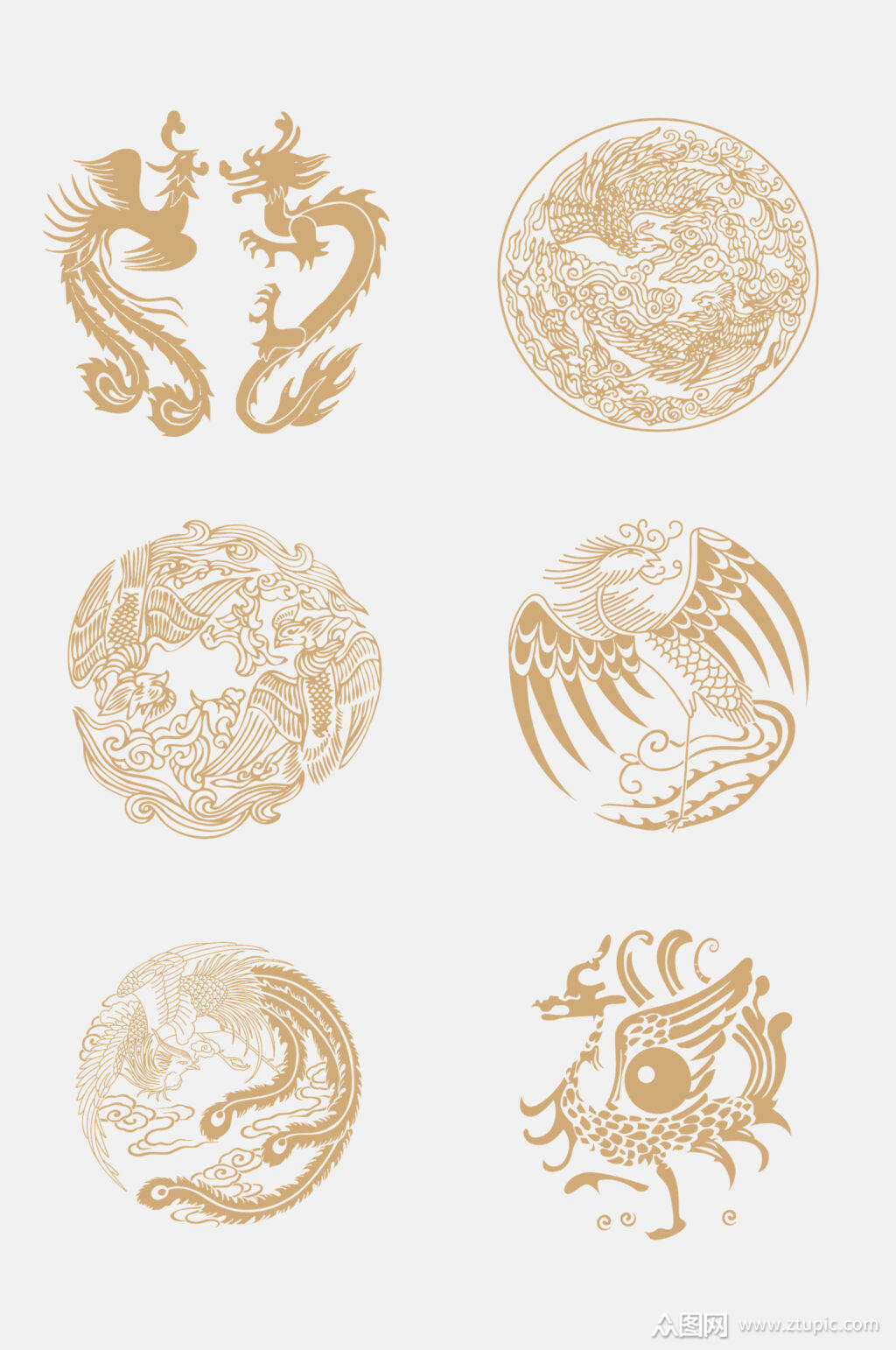 创意传统龙纹免抠素材