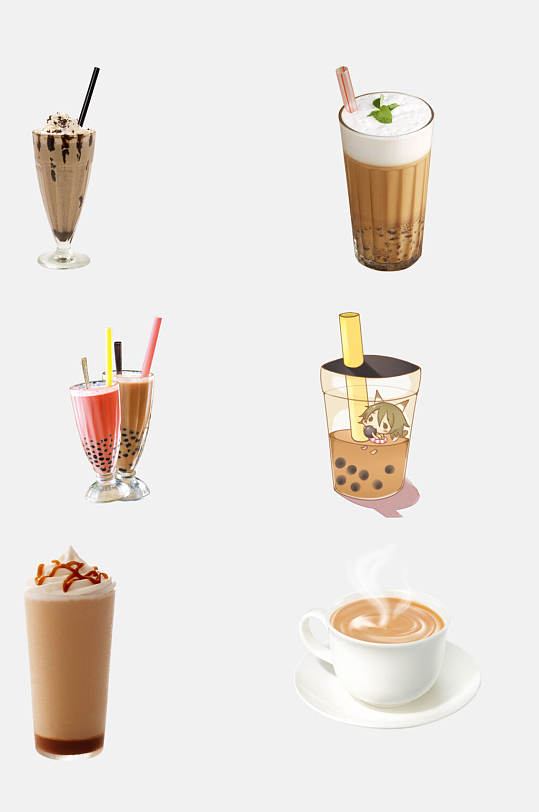 卡通奶茶免抠图片-卡通奶茶免抠素材下载-众图网