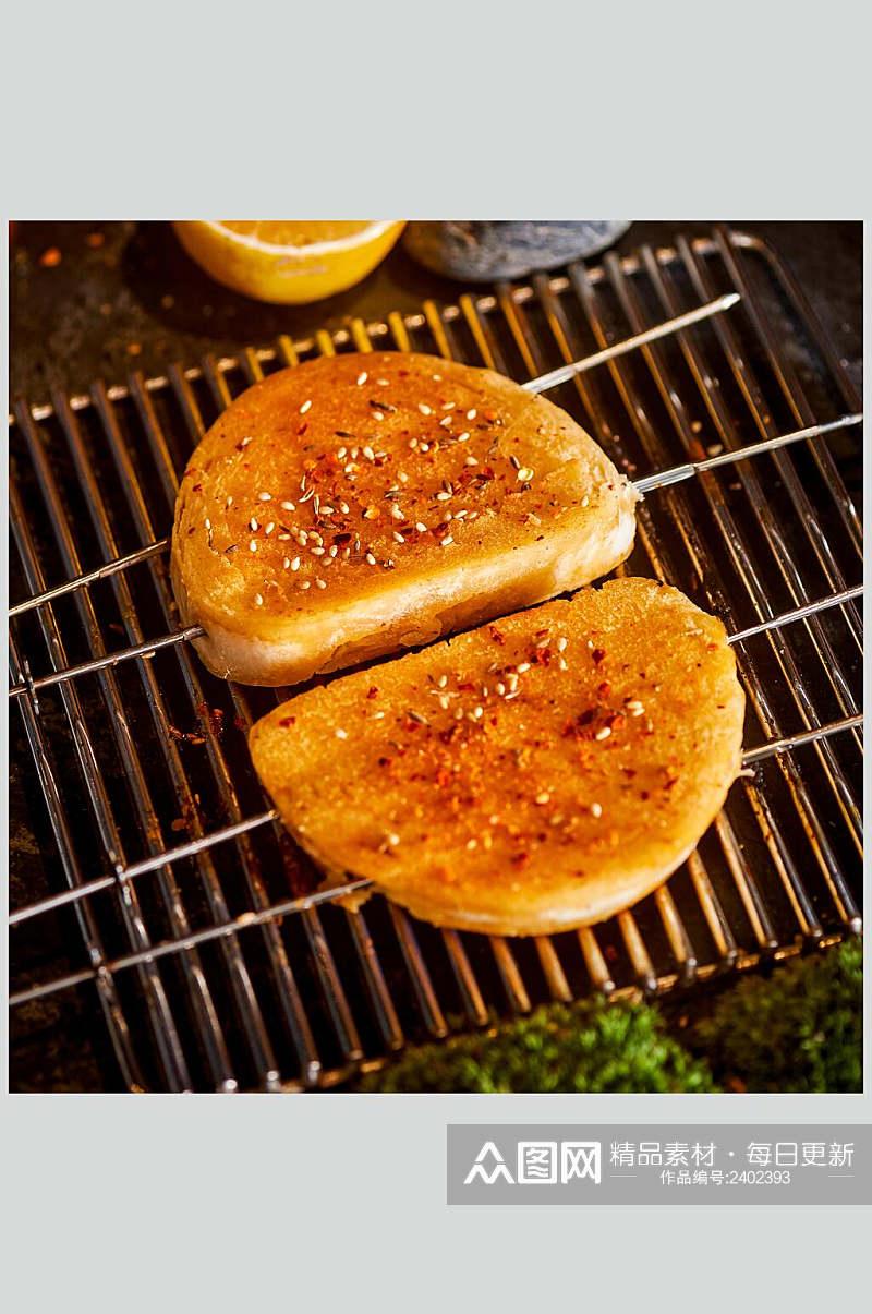 香辣烤馒头片图片食物高清图片素材