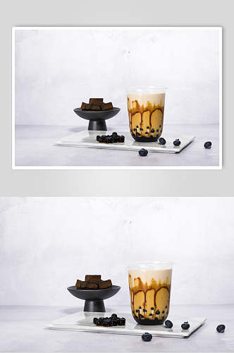 黑糖脏脏茶奶茶食品摄影图片
