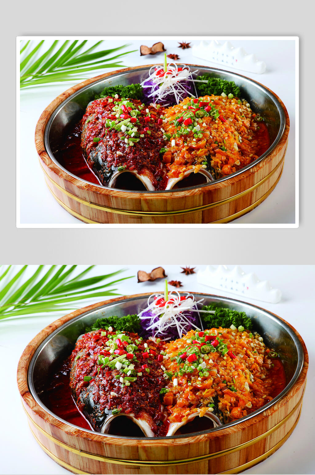特色招牌剁椒魚頭美食圖片素材