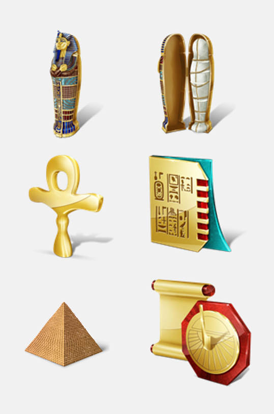 高端埃及金字塔系列图标免抠元素