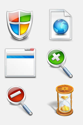 盾牌商务系列图标免抠元素