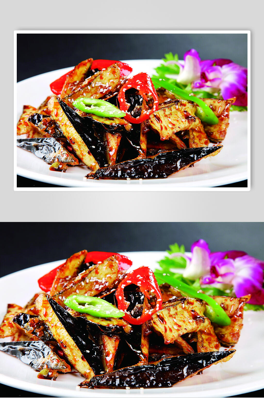 鲜香干烹茄子图片素材
