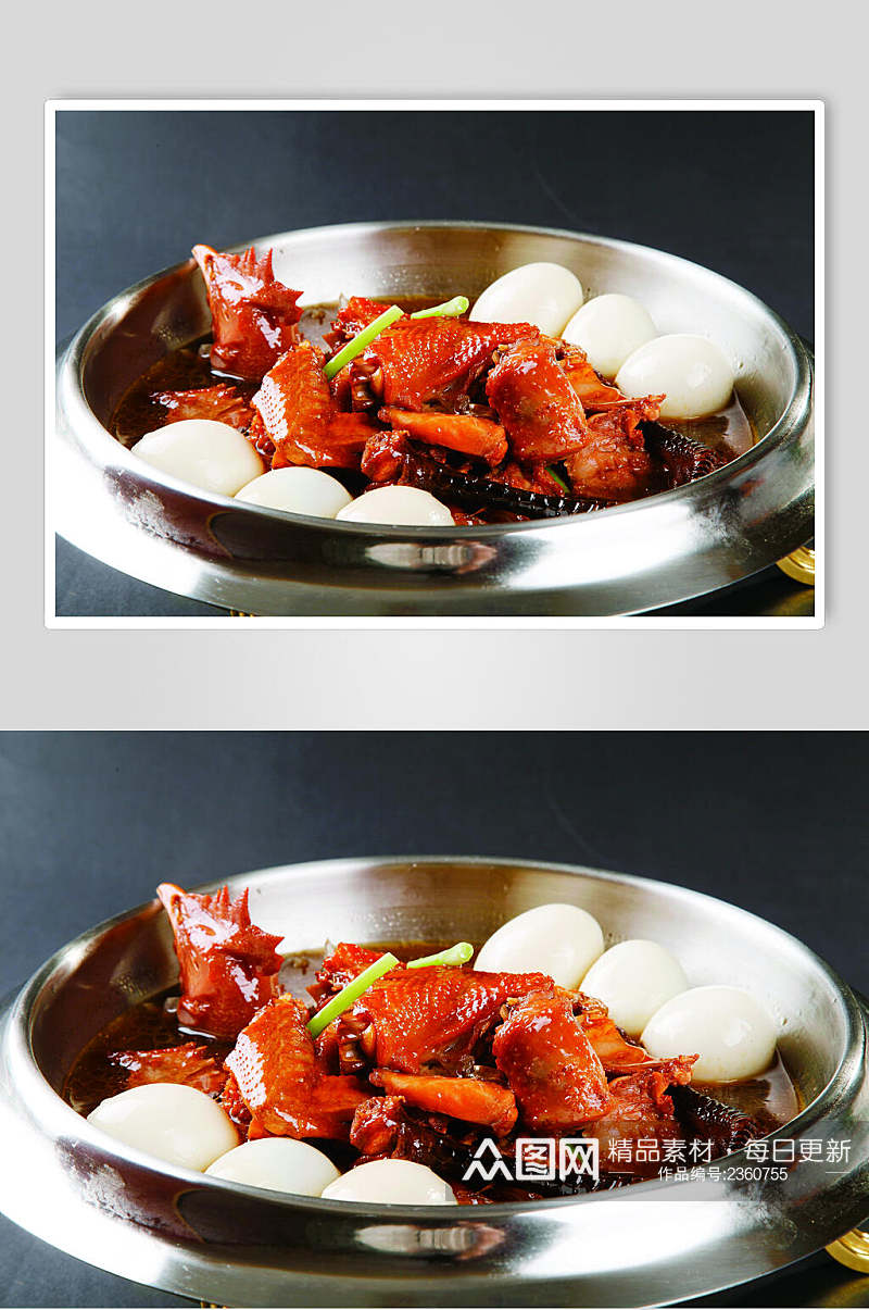 御锅炖土鸡美食图片素材