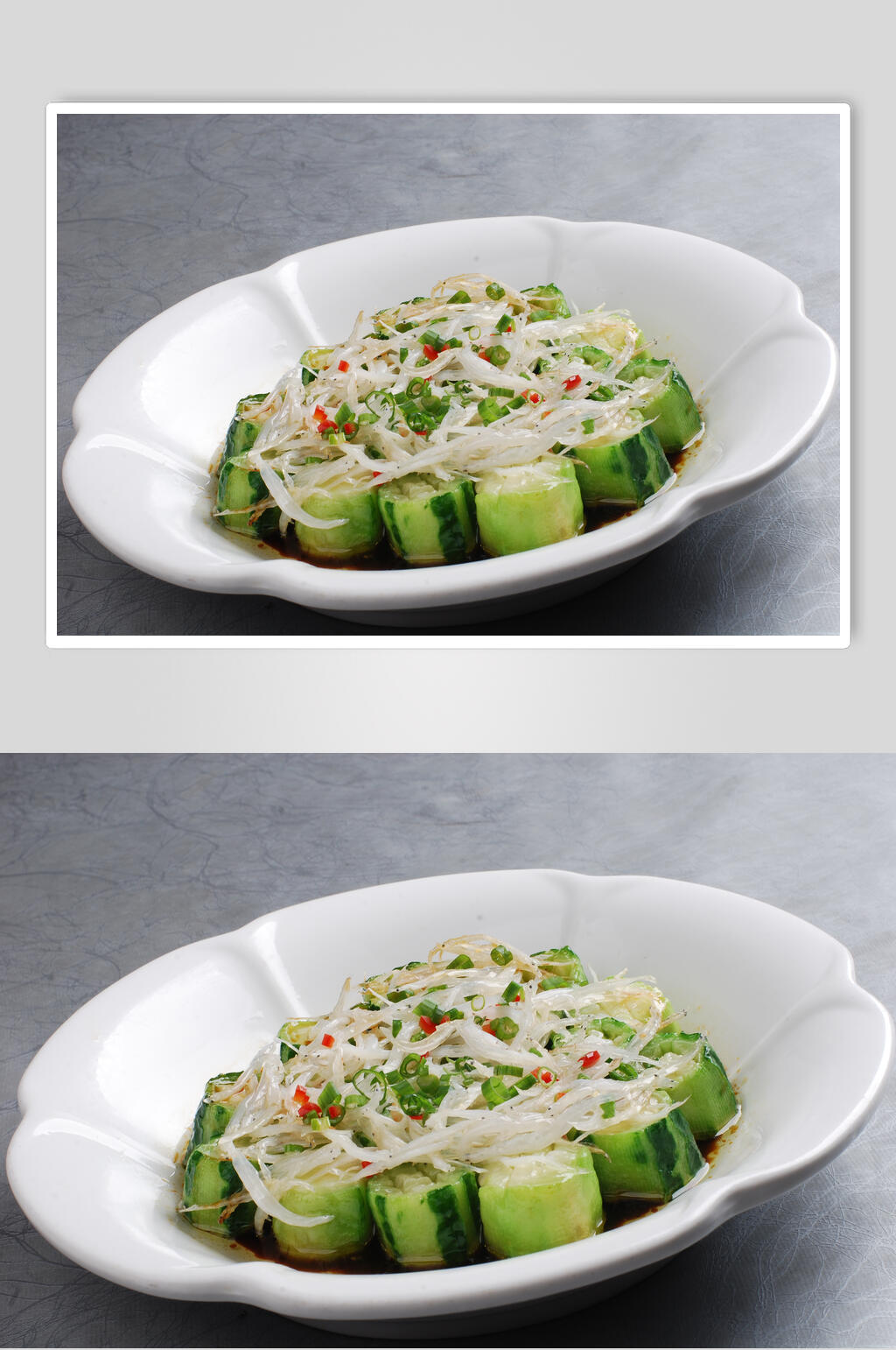 银鱼仔蒸丝瓜食品高清图片素材