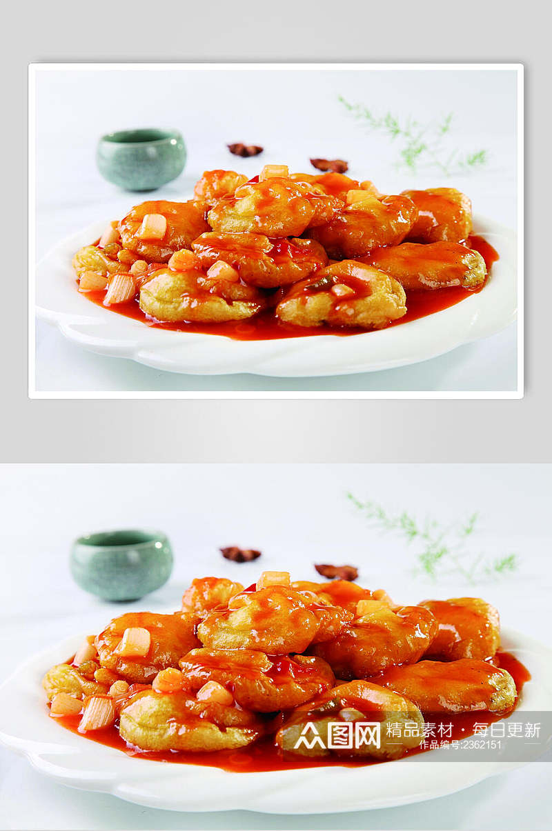 鱼香脆皮茄子食物图片素材