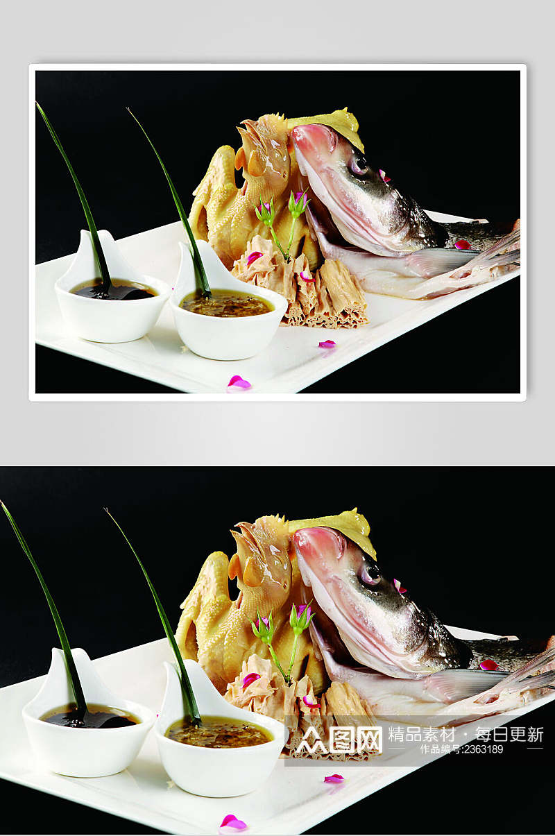鱼嘴燕鸡食物高清图片素材