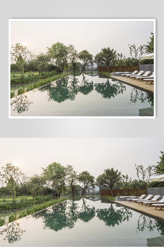 花间堂杭州酒店泳池景色图片