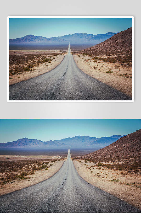 沙漠公路户外风景图片