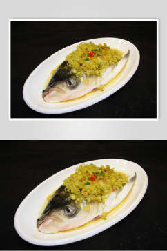 美味剁椒鱼头美食淮扬菜摄影食物图片